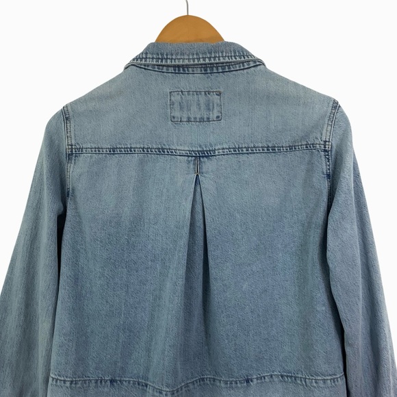 LOFT Jean Jacket Denim Blue Size Small A8 - Picture 11 of 14